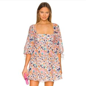 AMANDA UPRICHARD Multicolor Darling‎ Floral Mini Dress, Madagascar, Small